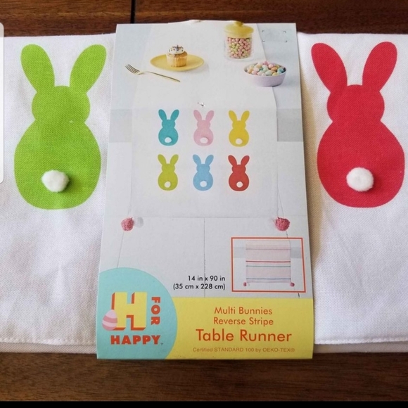 NEW! Spring / Easter Reversible Table Runner 14 x 90" - Picture 8 of 8